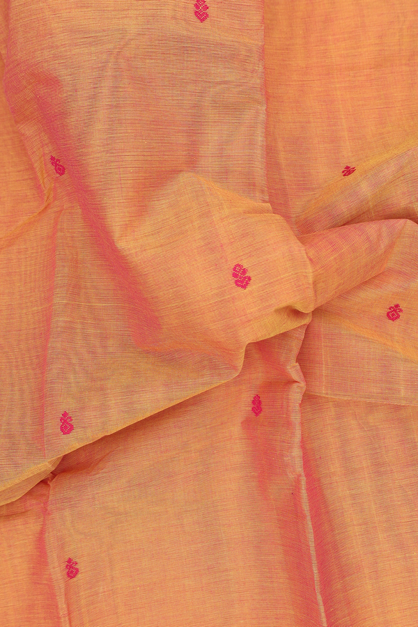 Kanchi Cotton Saree In Dual Tone With Threadwork Buttas