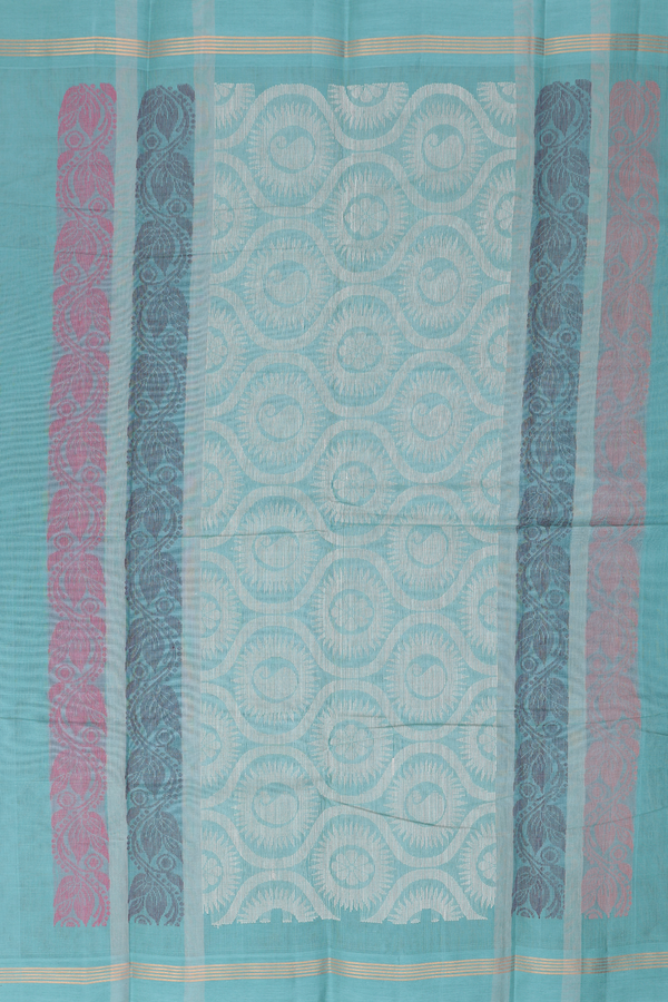 Kanchi Cotton Saree In Dusty Brown With Paisley Buttas