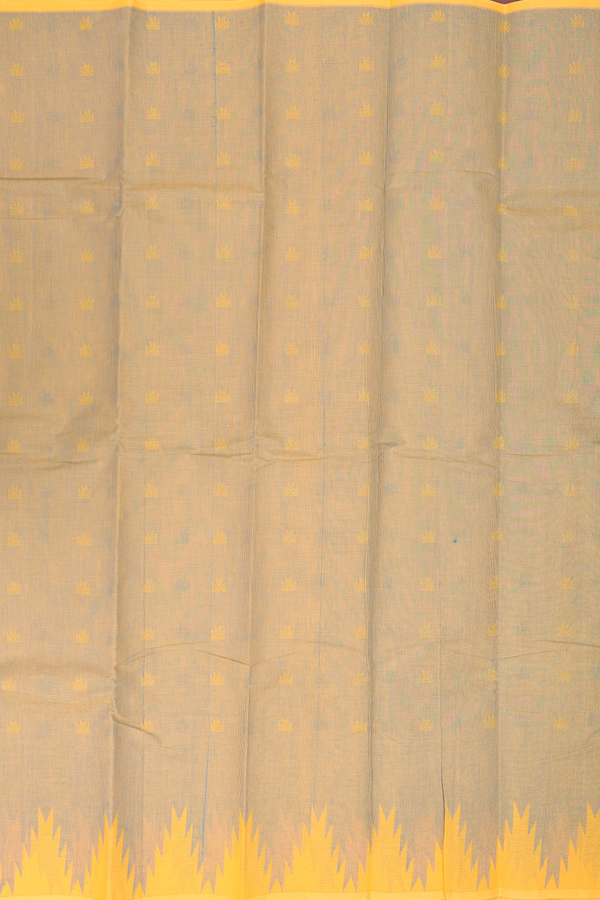 Kanchi Cotton Saree In Dual Tone With Threadwork Buttas