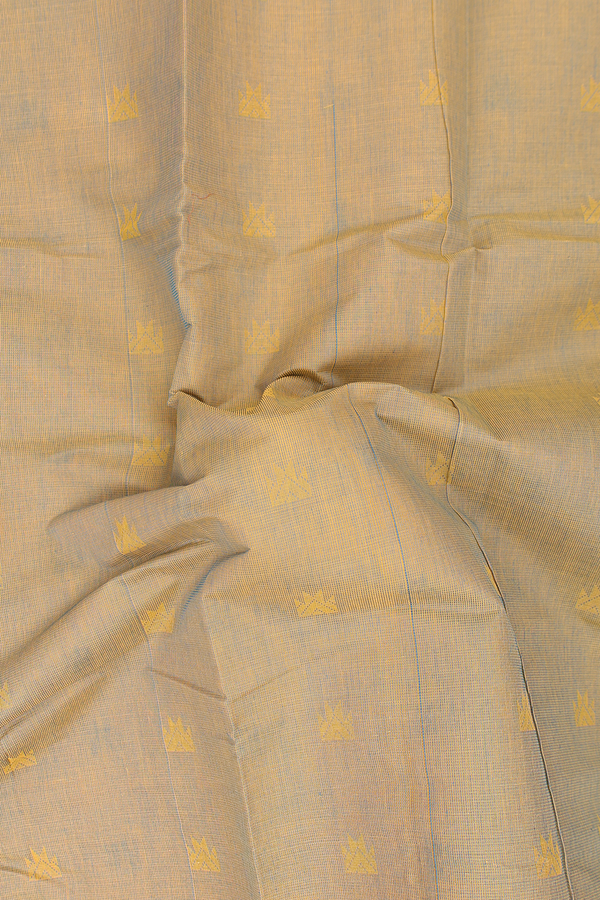 Kanchi Cotton Saree In Dual Tone With Threadwork Buttas