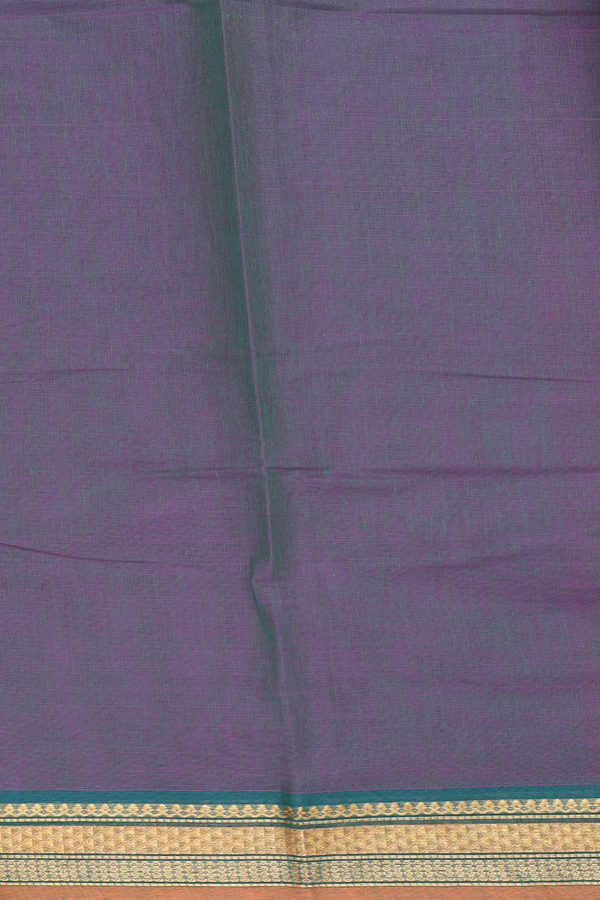 Kanchi Cotton Saree In Magenta With Zari Border
