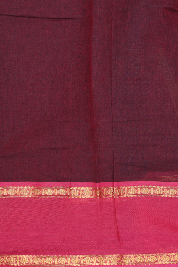 Kanchi Cotton Saree In Capri Blue With Ganga Jamuna Border