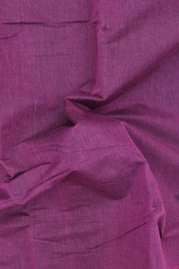 Kanchi Cotton Saree In Purple With Ganga Jamuna Border