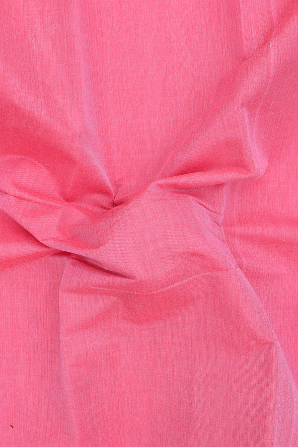Kanchi Cotton Saree In Pink With Contrast Border