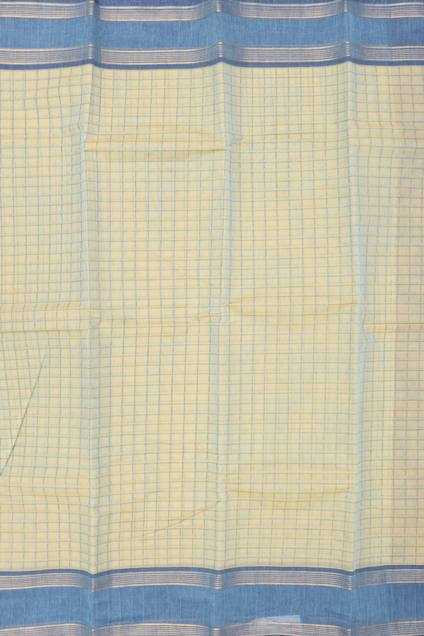 Kanchi Cotton Saree In Dual Tone With Checks Design