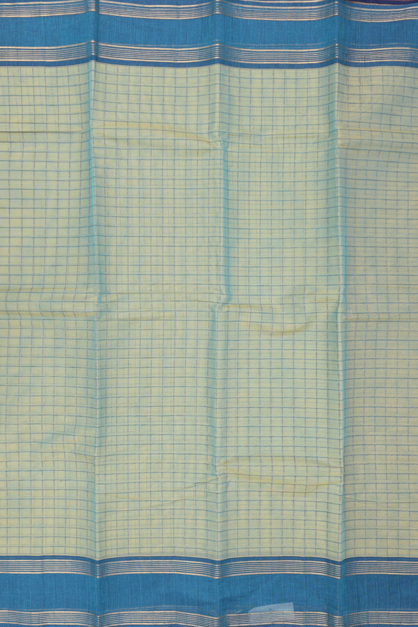 Kanchi Cotton Saree In Dual Tone With Checks Design