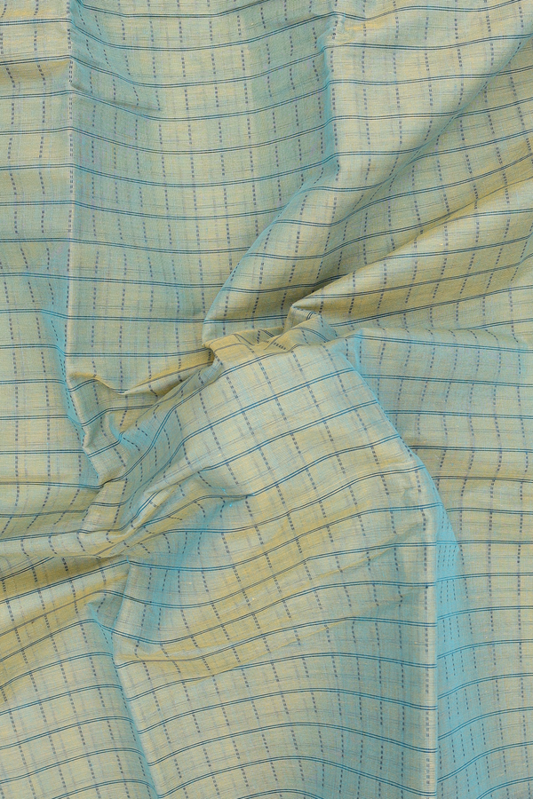 Kanchi Cotton Saree In Dual Tone With Checks Design