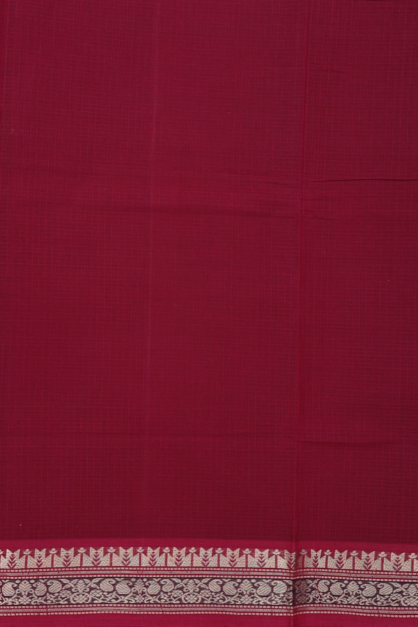 Coimbatore Cotton Saree In Dusty Rose With Checks Design