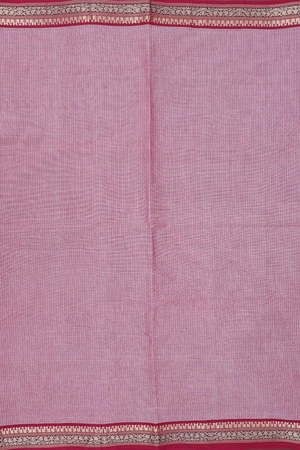 Coimbatore Cotton Saree In Dusty Rose With Checks Design
