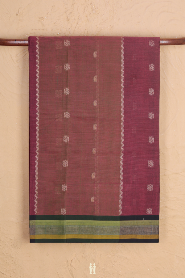Coimbatore Cotton Saree Mauve And Dual Tone With Allover Design