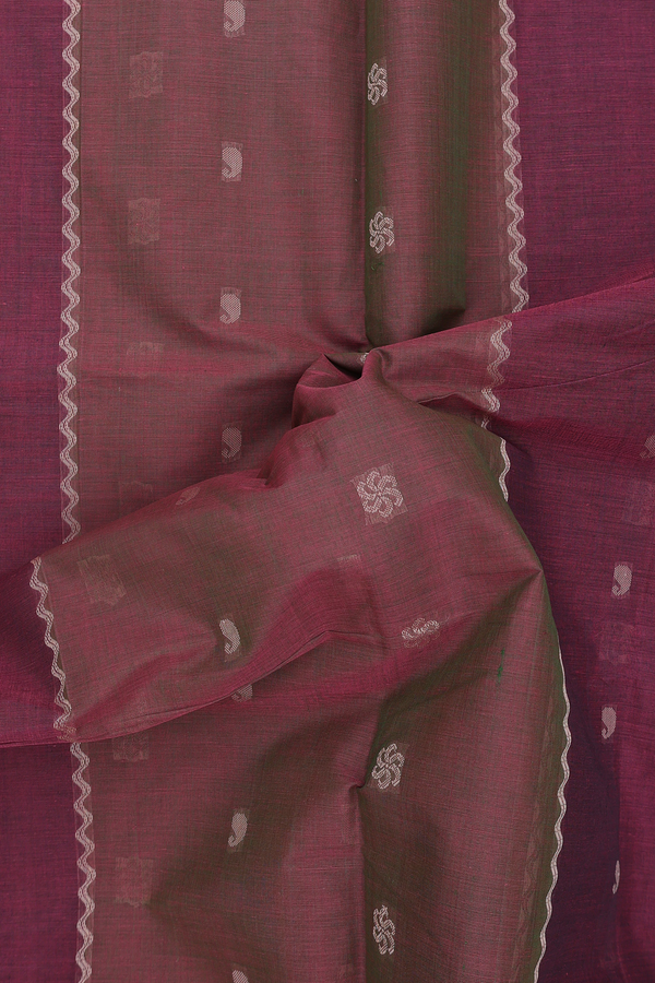 Coimbatore Cotton Saree Mauve And Dual Tone With Allover Design