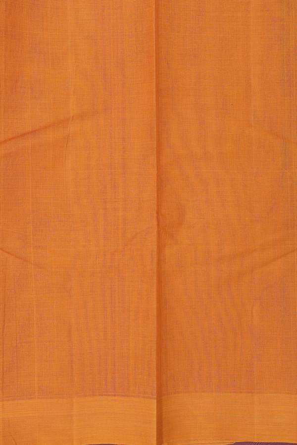 Kanchi Cotton Saree In Crimson Red With Contrast Border