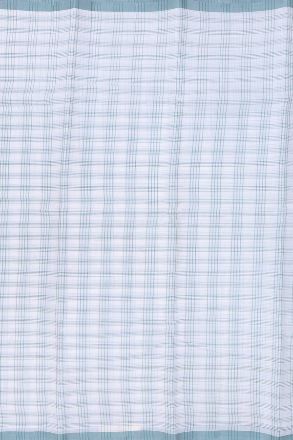 Kanchi Cotton Saree In Off White With Checks Design