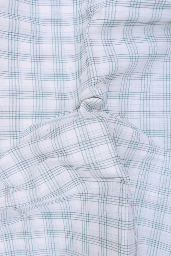 Kanchi Cotton Saree In Off White With Checks Design
