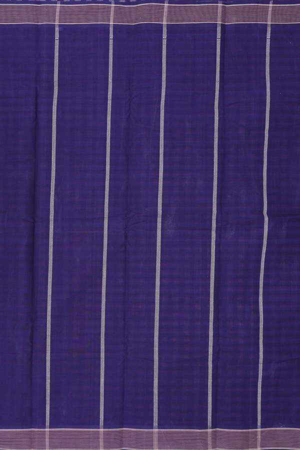 Kanchi Cotton Saree In Blue And Pink With Checks Design