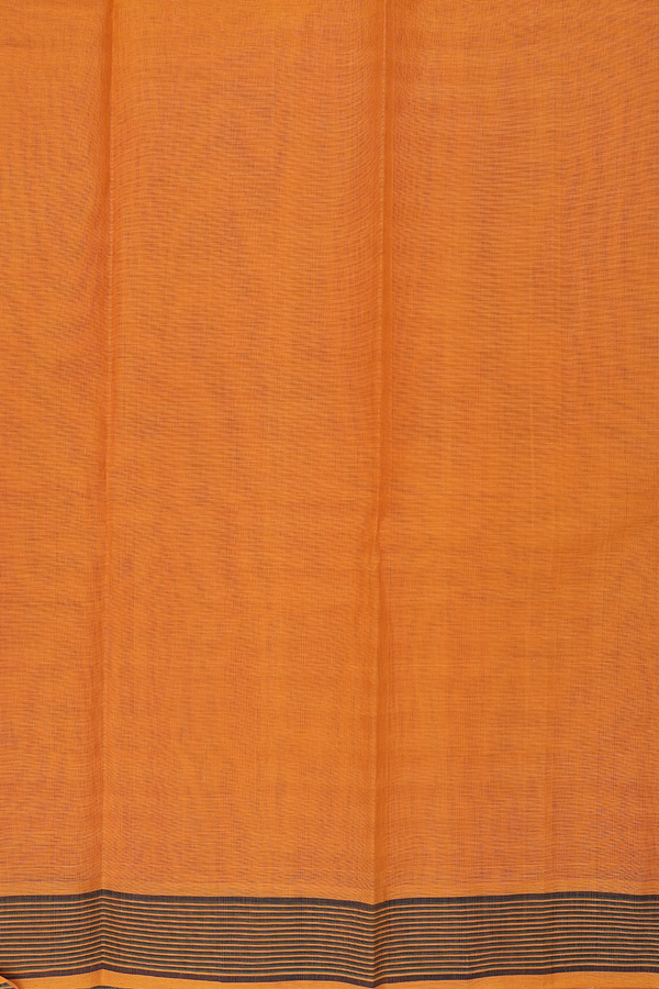 Kanchi Cotton Saree In Cream And Orange With Checks Design