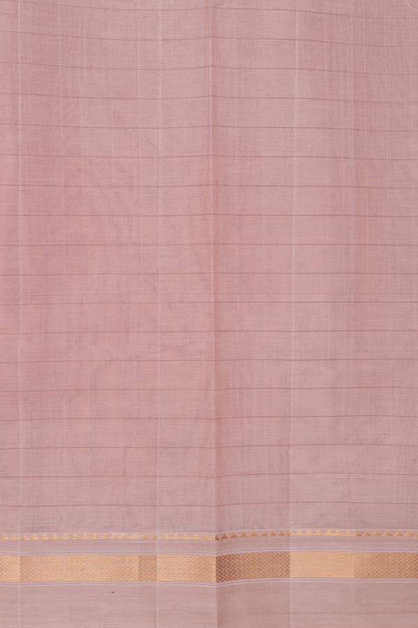 Kanchi Cotton Saree In Crimson Red With Stripes Design