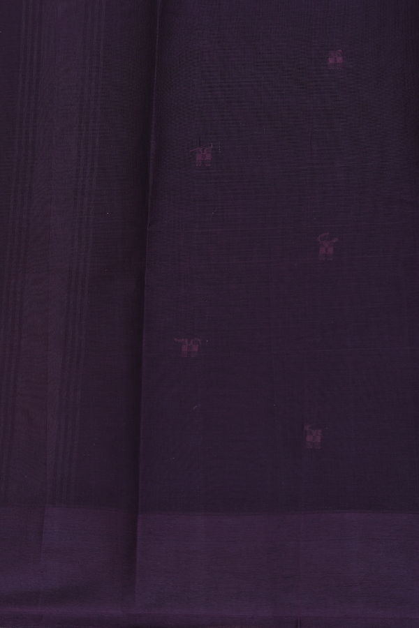 Kanchi Cotton Saree In Dusty Mauve With Threadwork Buttas