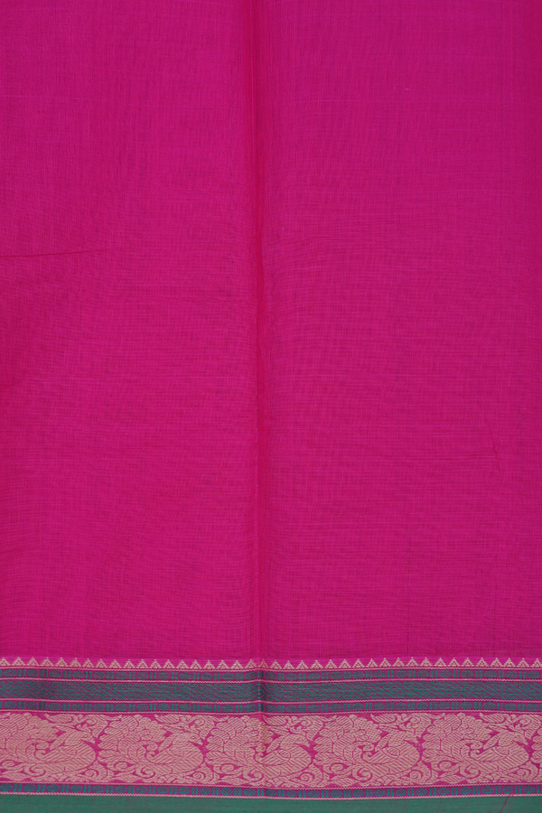 Kanchi Cotton Saree In Purple Rose With Checks Design