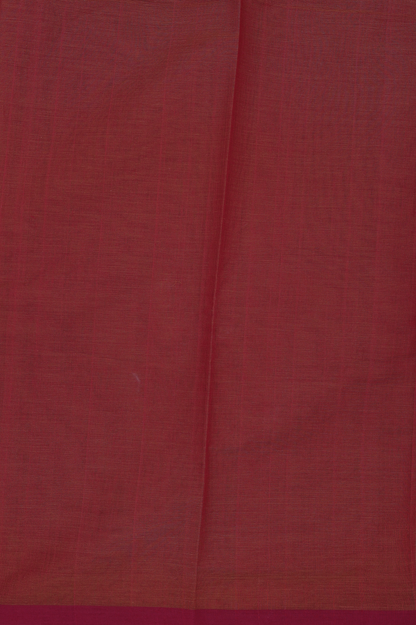 Kanchi Cotton Saree In Saddle Brown Along Stripes With Buttas