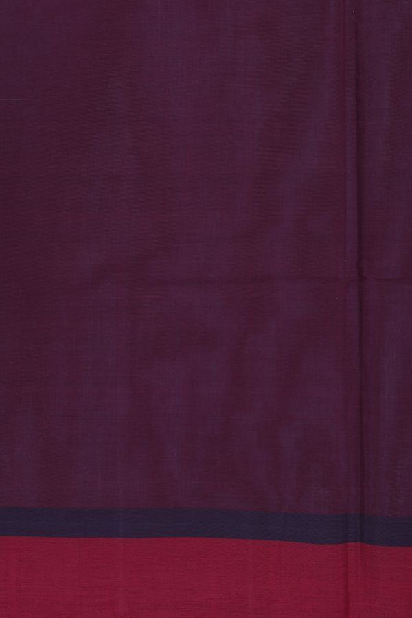 Coimbatore Cotton Saree In Berry Blue With Threadwork Buttas