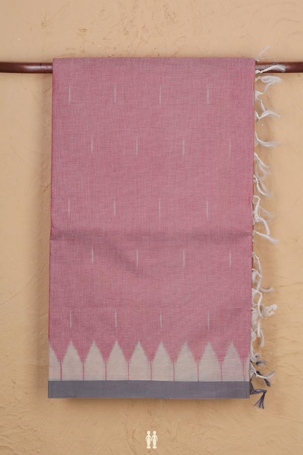 Coimbatore Cotton Saree In Dusty Pink With Malli Moggu Buttas