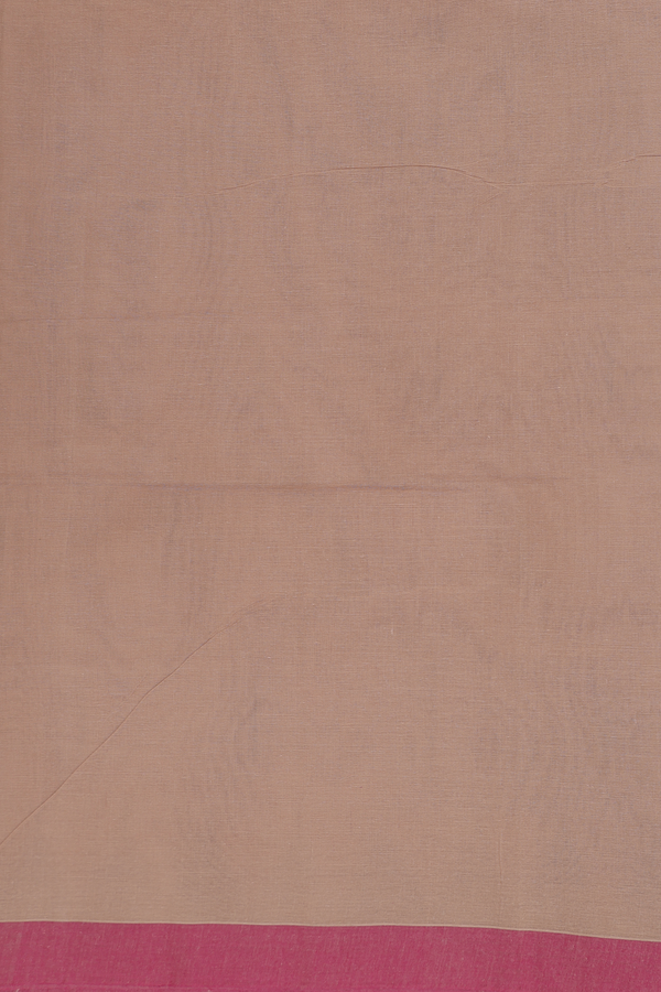 Coimbatore Cotton Saree In Light Brown With Malli Moggu Buttas