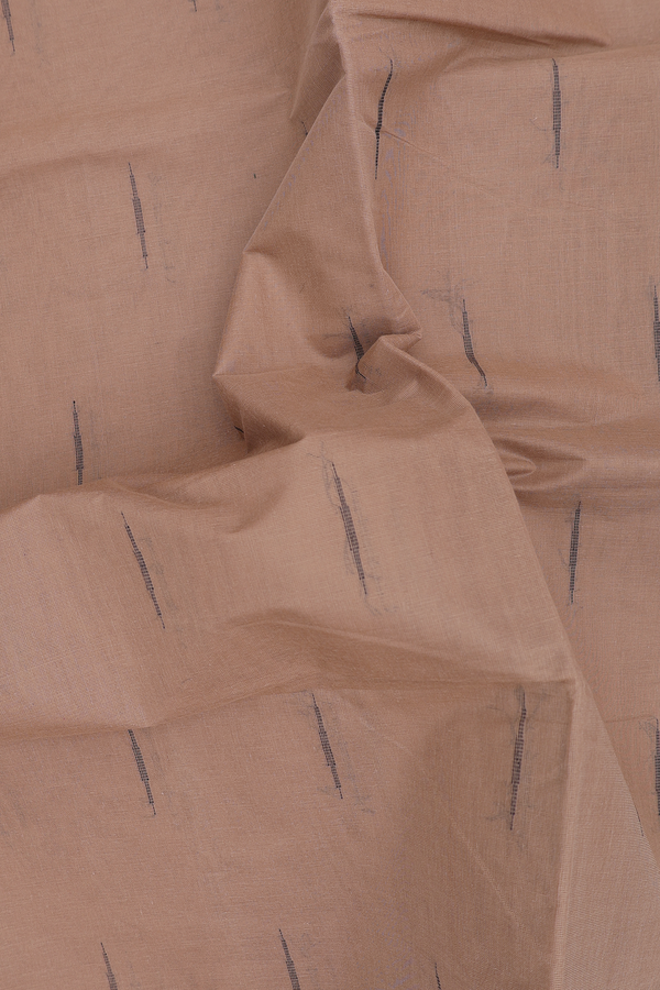 Coimbatore Cotton Saree In Light Brown With Malli Moggu Buttas