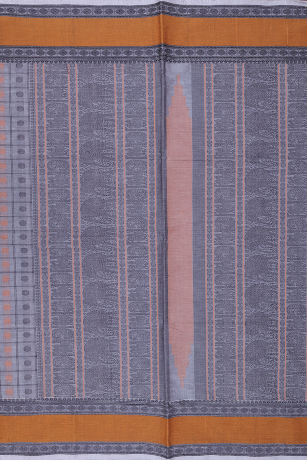Coimbatore Cotton Saree In Grey With Checks Design
