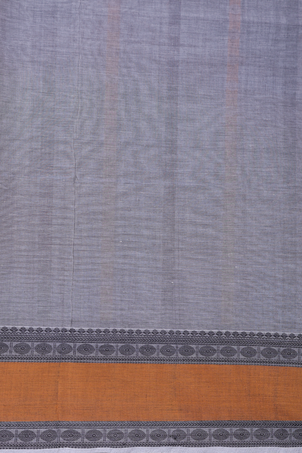 Coimbatore Cotton Saree In Grey With Checks Design