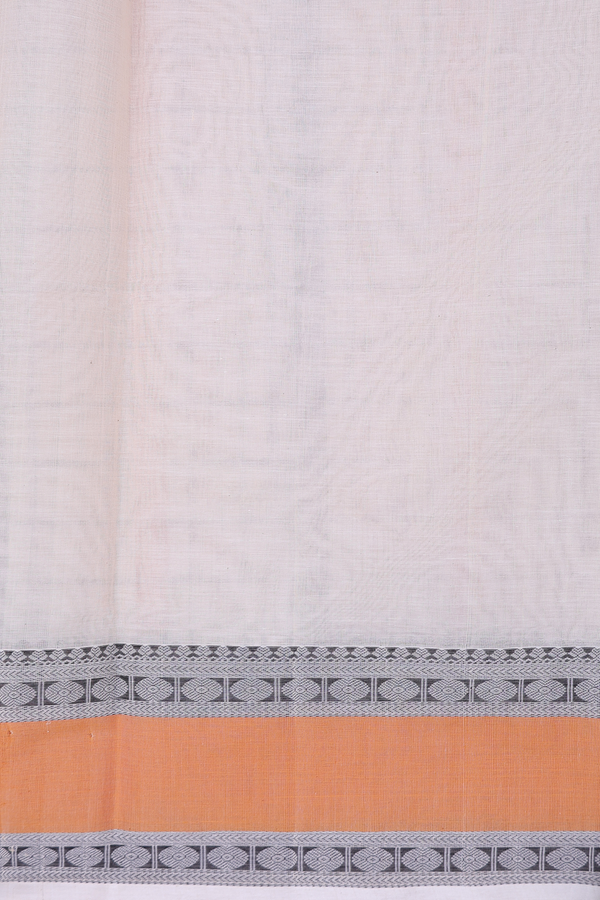 Coimbatore Cotton Saree In White With Checks Design