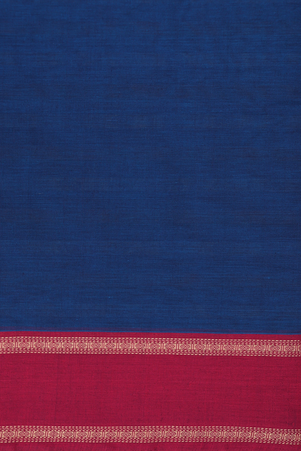 Coimbatore Cotton Saree In Blue With Checks Design
