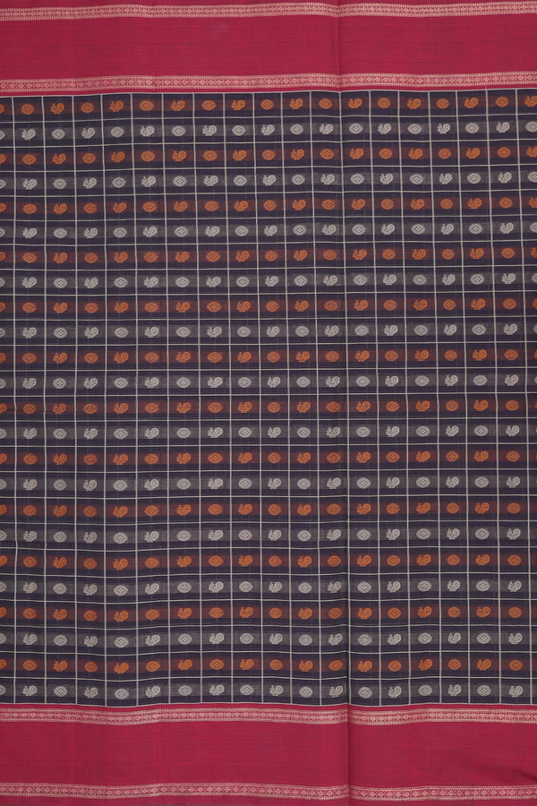 Coimbatore Cotton Saree In Dual Tone With Checks Design
