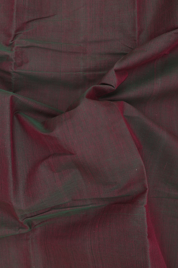 Kanchi Cotton Saree In Dual Tone With Temple Border