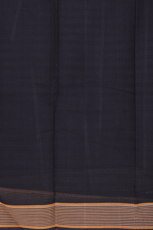 Kanchi Cotton Saree In Black And White With Checks Design