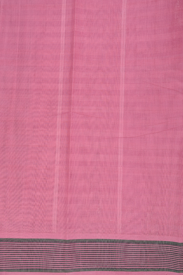 Kanchi Cotton Saree In Pink And White With Checks Design
