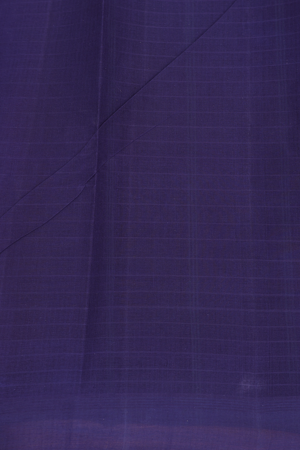 Kanchi Cotton Saree In Turkish Blue With Self Stripes