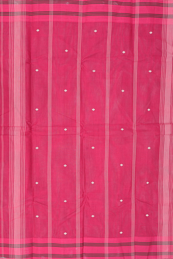 Kanchi Cotton Saree In Light Pink With Threadwork Buttas