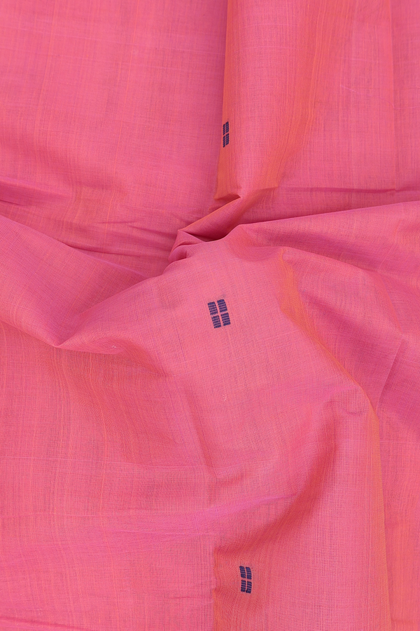 Kanchi Cotton Saree In Pink With Threadwork Buttas