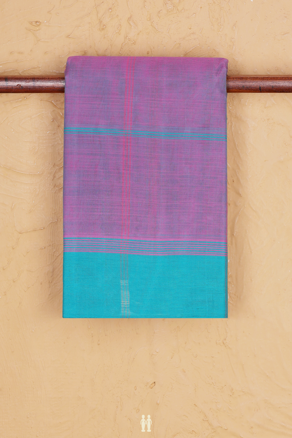 Kanchi Cotton Saree In Dual Tone With Checks Design