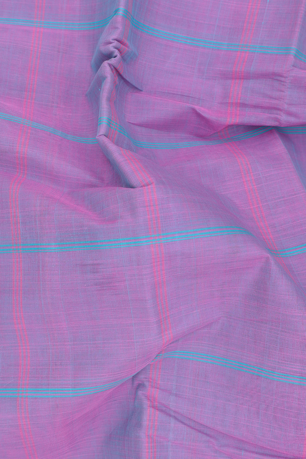 Kanchi Cotton Saree In Dual Tone With Checks Design