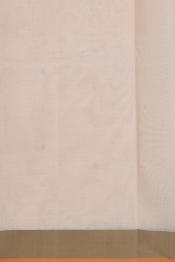 Coimbatore Cotton Saree In Cream With Threadwork Buttis