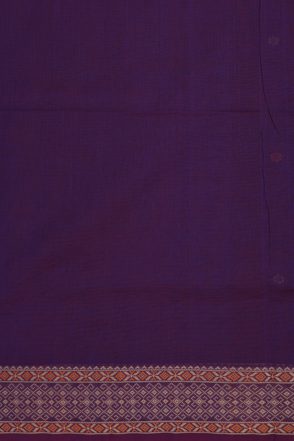 Coimbatore Cotton Saree In Purple With Threadwork Buttas