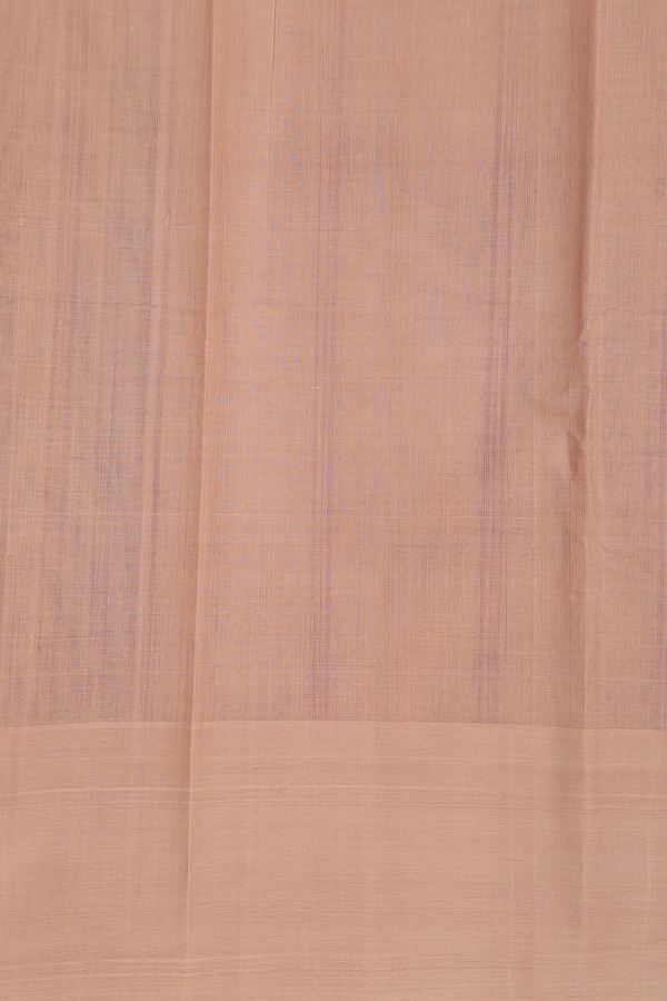 Kanchi Cotton Saree In Dark Burgundy With Contrast Border