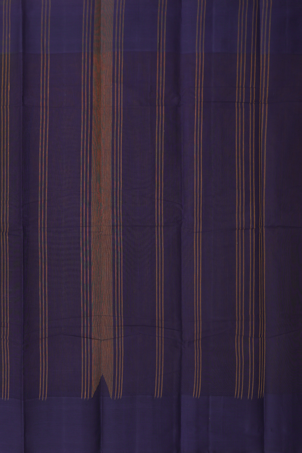 Kanchi Cotton Saree In Mustard Orange With Contrast Border