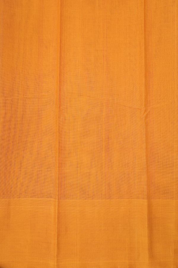 Kanchi Cotton Saree In Crimson Red With Contrast Border