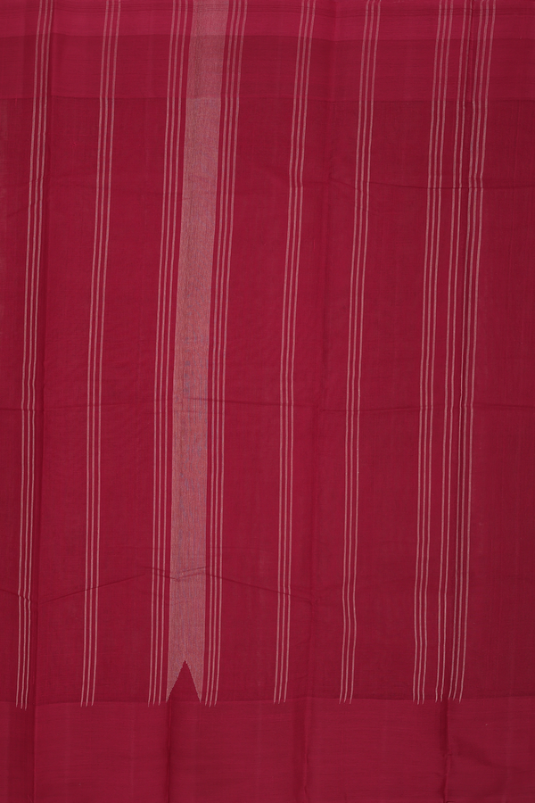 Kanchi Cotton Saree In Brown With Contrast Border