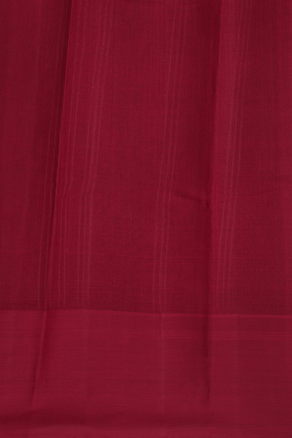 Kanchi Cotton Saree In Brown With Contrast Border