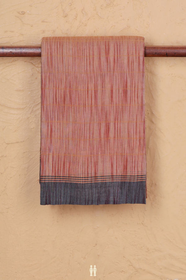 Chettinadu Cotton Saree In Brown With Contrast Border