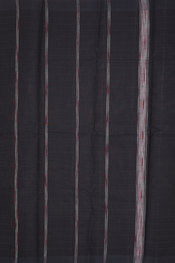 Chettinadu Cotton Saree In Brown With Contrast Border
